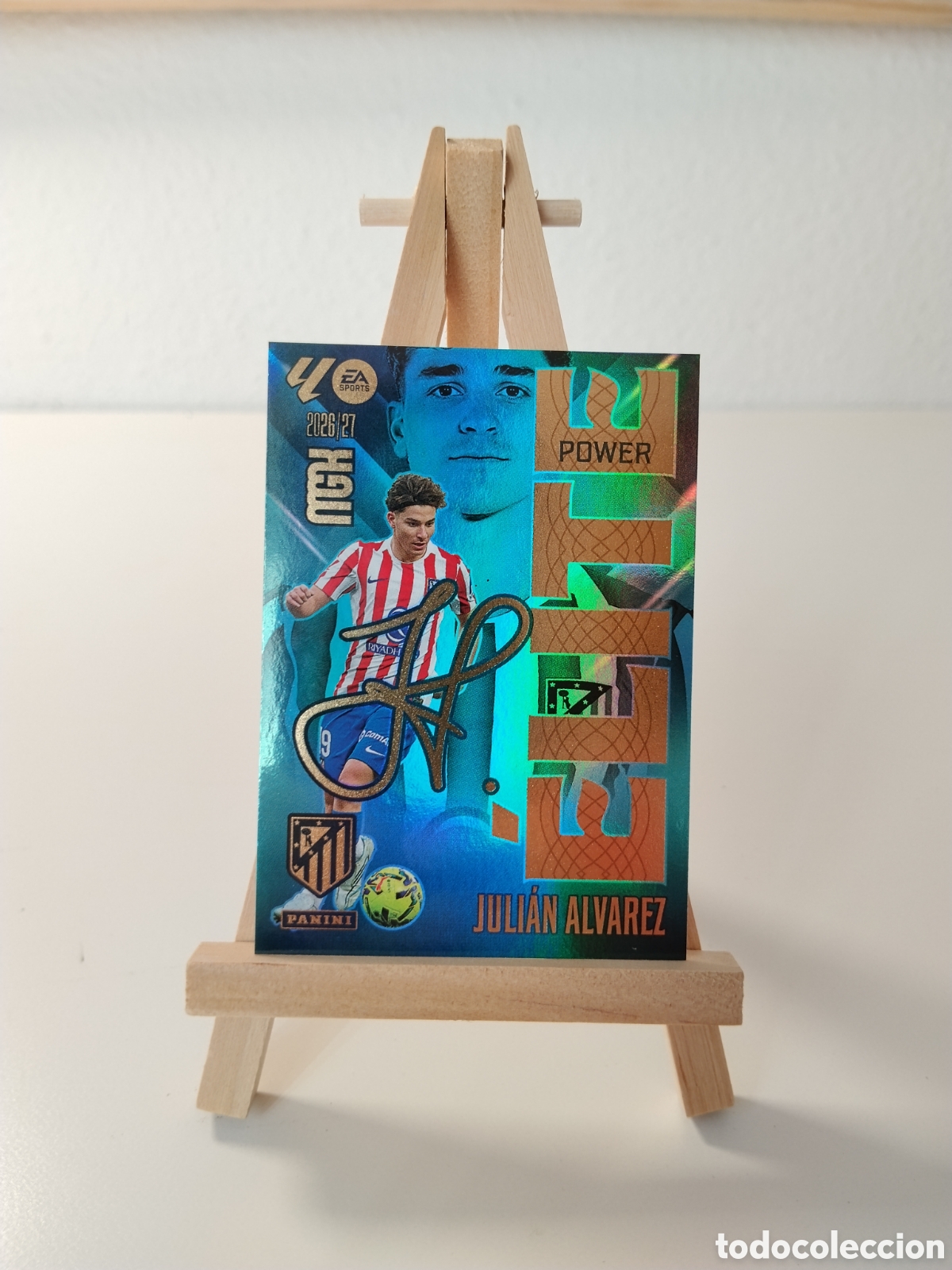 Cromos de f&uacute;tbol: Juli&aacute;n &Aacute;lvarez &Eacute;lite Power 26/27 Megacrack