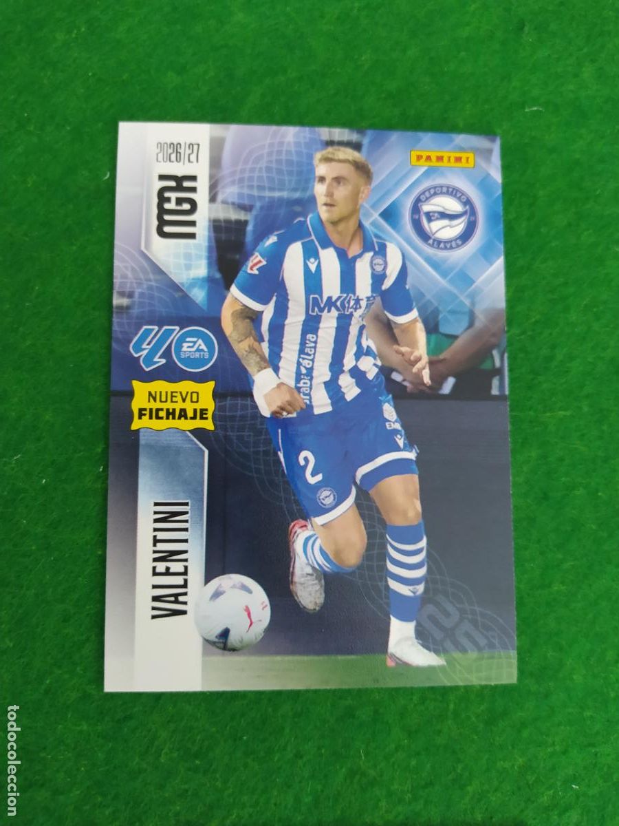 Football Stickers: MEGACRACKS 2026 2027 MGK 26 27 NUEVO - 2 EDICION NUEVO FICHAJE - N&ordm; 475 VALENTINI DEPORTIVO ALAVES