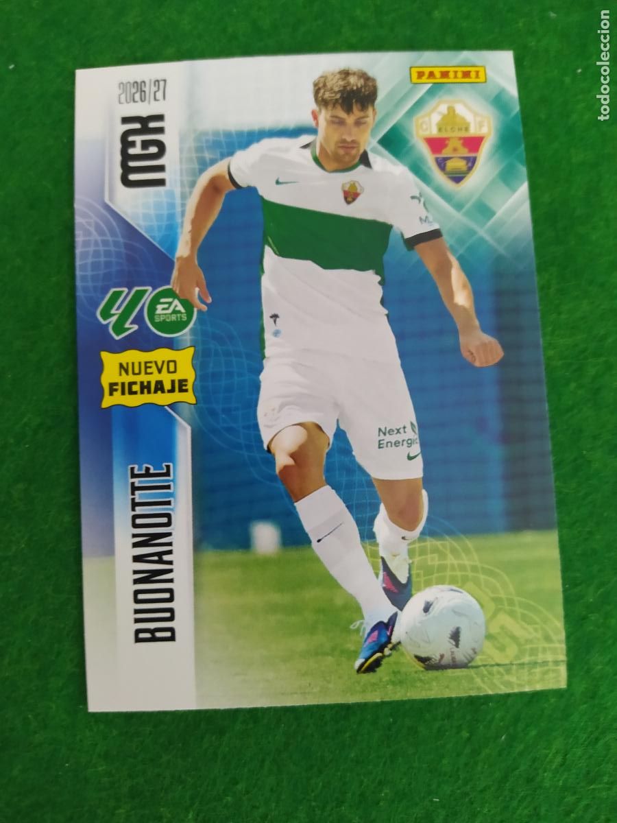 Football Stickers: MEGACRACKS 2026 2027 MGK 26 27 NUEVO - 2 EDICION NUEVO FICHAJE - N&ordm; 480 BUONANOTTE ELCHE