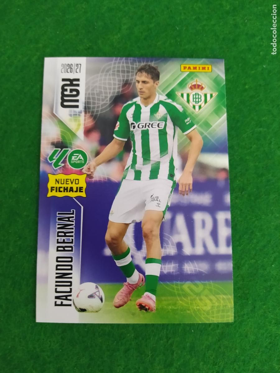 Cromos de f&uacute;tbol: MEGACRACKS 2026 2027 MGK 26 27 NUEVO - 2 EDICION NUEVO FICHAJE - N&ordm; 484 FACUNDO BERNAL REAL BETIS