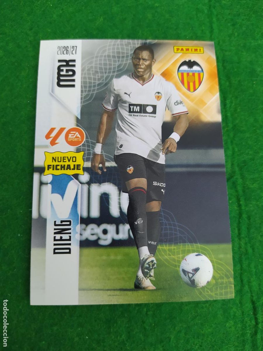 Cromos de f&uacute;tbol: MEGACRACKS 2026 2027 MGK 26 27 NUEVO - 2 EDICION NUEVO FICHAJE -N&ordm; 487 DIENG VALENCIA