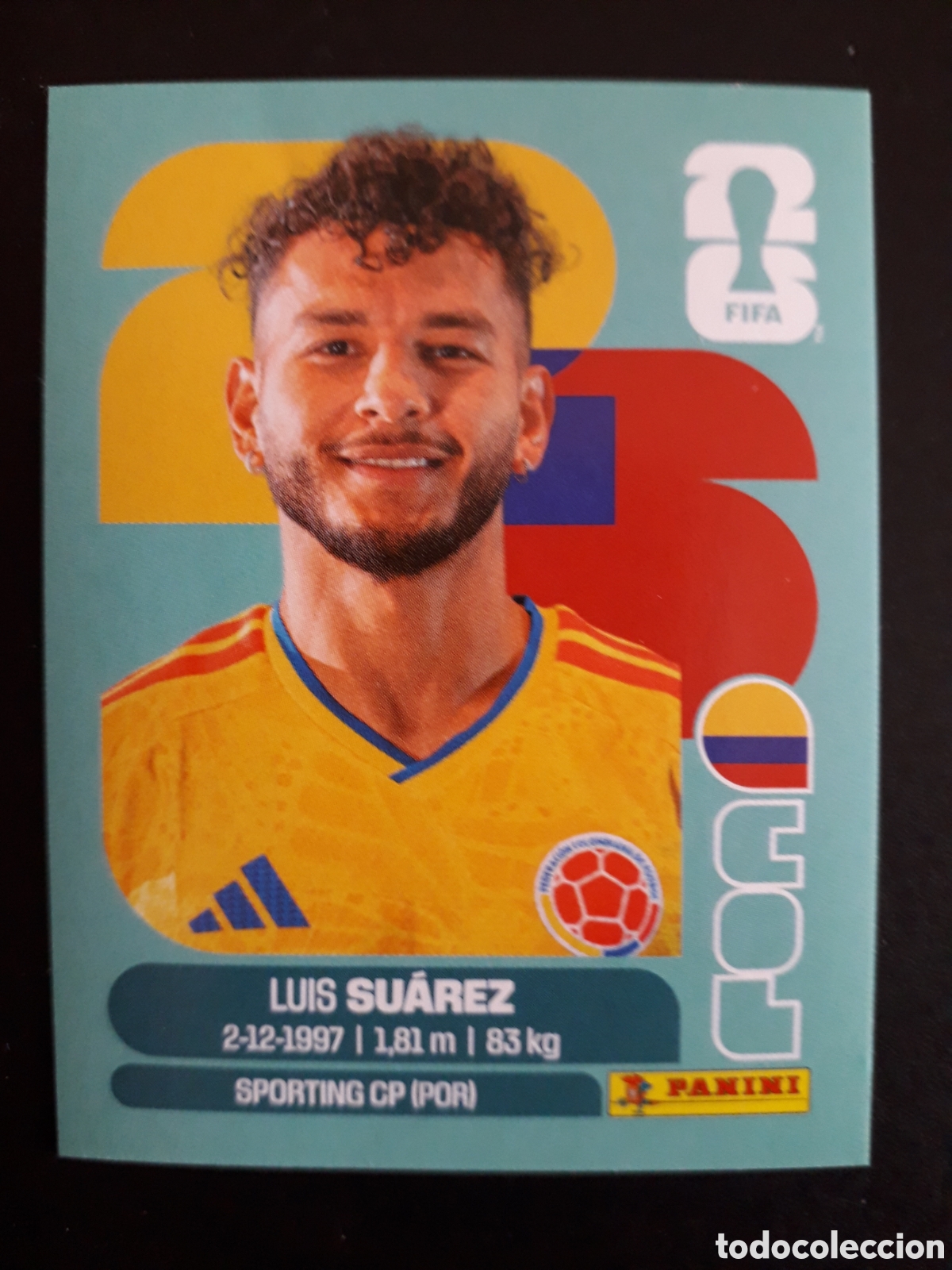 Cromos de f&uacute;tbol: SU&Aacute;REZ COLOMBIA COL 19 MUNDIAL F&Uacute;TBOL 2026 FIFA WORLD CUP PANINI SIN PEGAR PEDIDO M&Iacute;NIMO 3&euro;