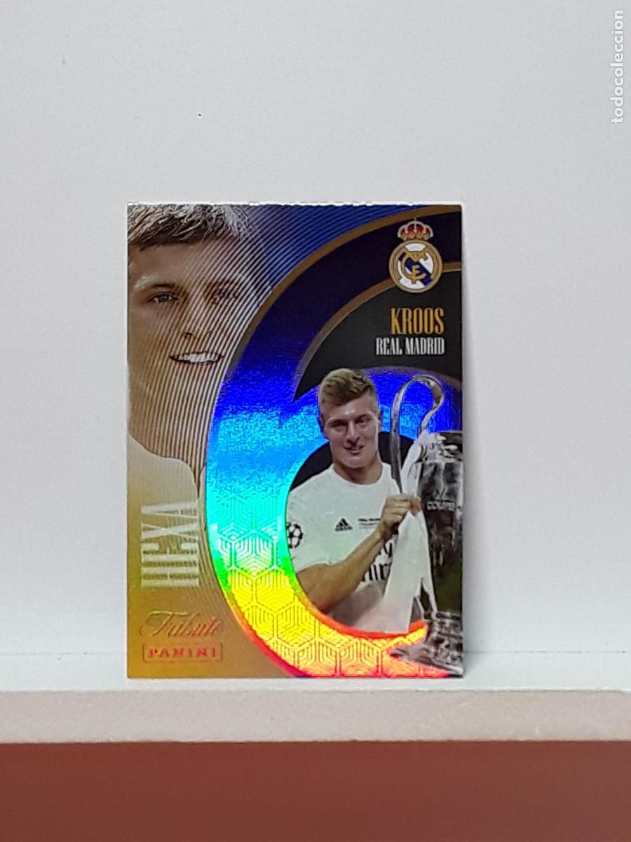 Cromos de f&uacute;tbol: TRIBUTO REAL MADRID 2023 2024 CAMPEON 23 24 ALBUM PANINI LIGA N LIMITADA HEXA TONI KROOS