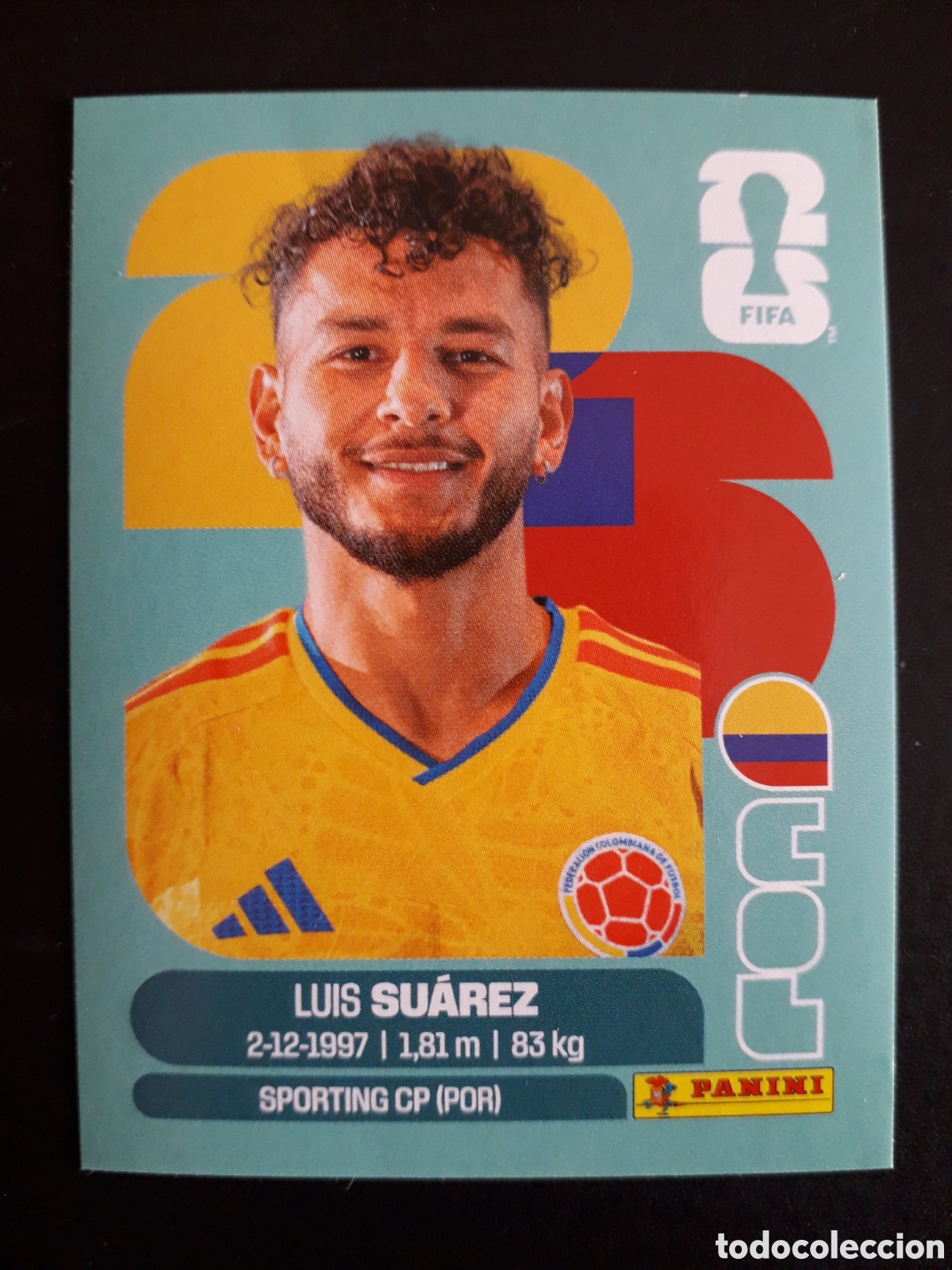 Cromos de Futebol: SU&Aacute;REZ COLOMBIA COL 19 MUNDIAL F&Uacute;TBOL 2026 FIFA WORLD CUP PANINI SIN PEGAR PEDIDO M&Iacute;NIMO 3&euro;