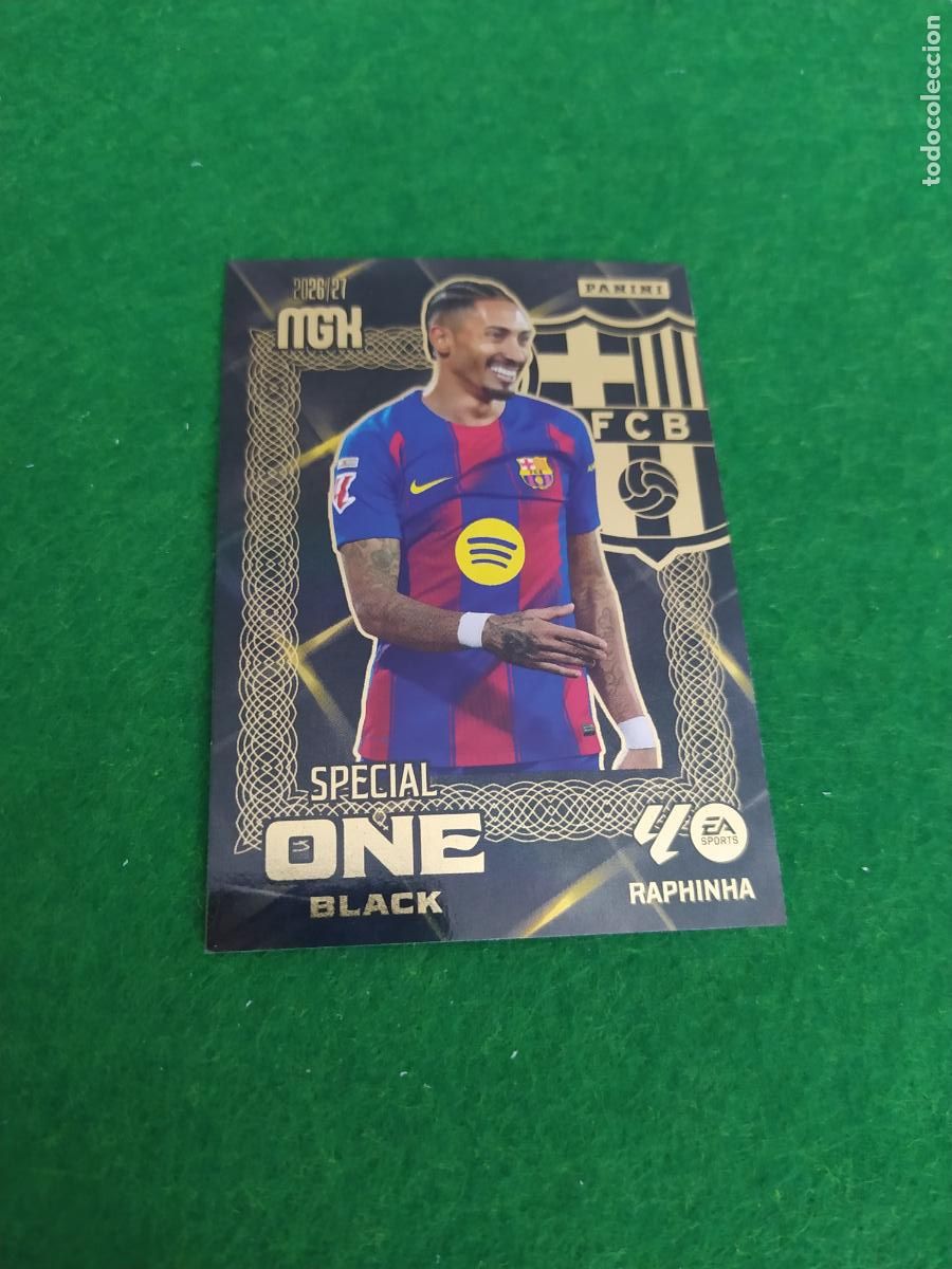 Cromos de Futebol: MEGACRACKS 2026 2027 MGK 26 27 NUEVO -SPECIAL ONE BLACK RAPHINHA FC BARCELONA