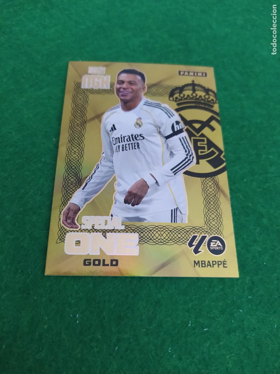 Cartes &agrave; collectionner de Football: MEGACRACKS 2026 2027 MGK 26 27 NUEVO -SPECIAL ONE GOLD MBAPPE REAL MADRID