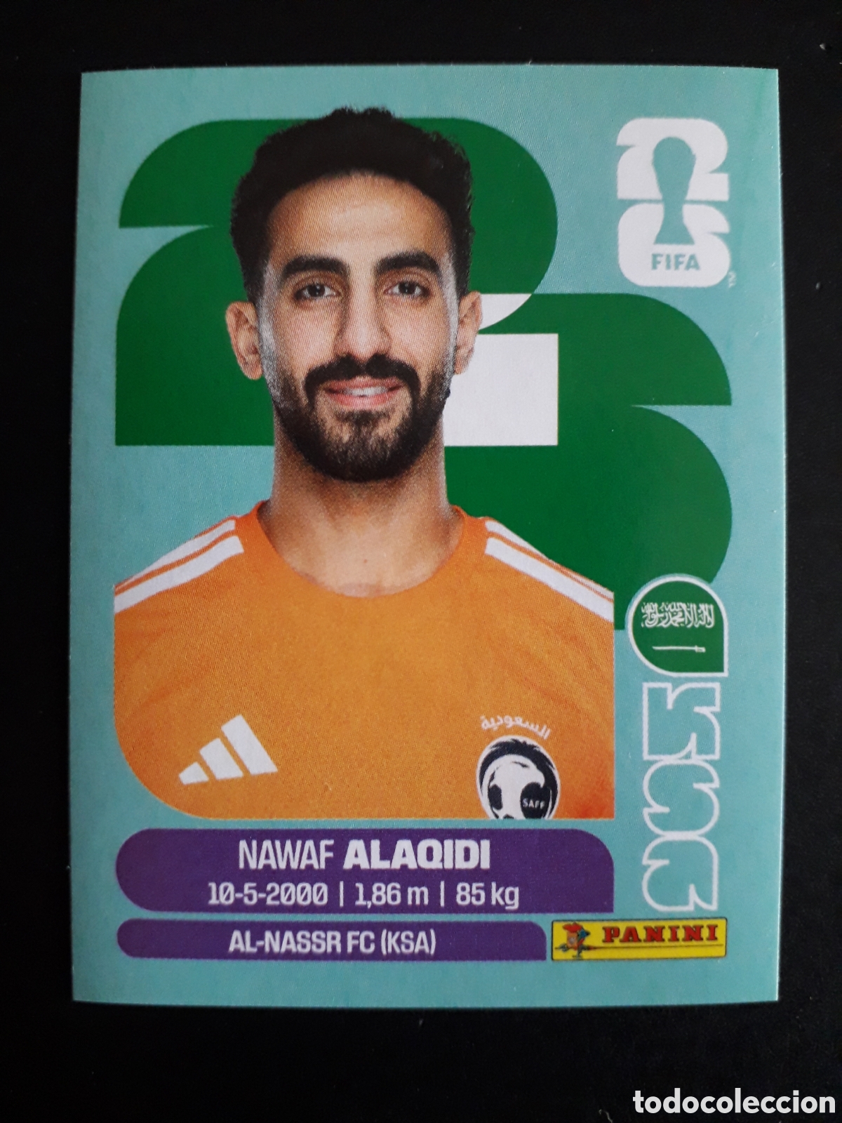 Cromos de f&uacute;tbol: ALAQIDI ARABIA SAUD&Iacute; KSA 2 MUNDIAL F&Uacute;TBOL 2026 FIFA WORLD CUP PANINI SIN PEGAR PEDIDO M&Iacute;NIMO 3&euro;