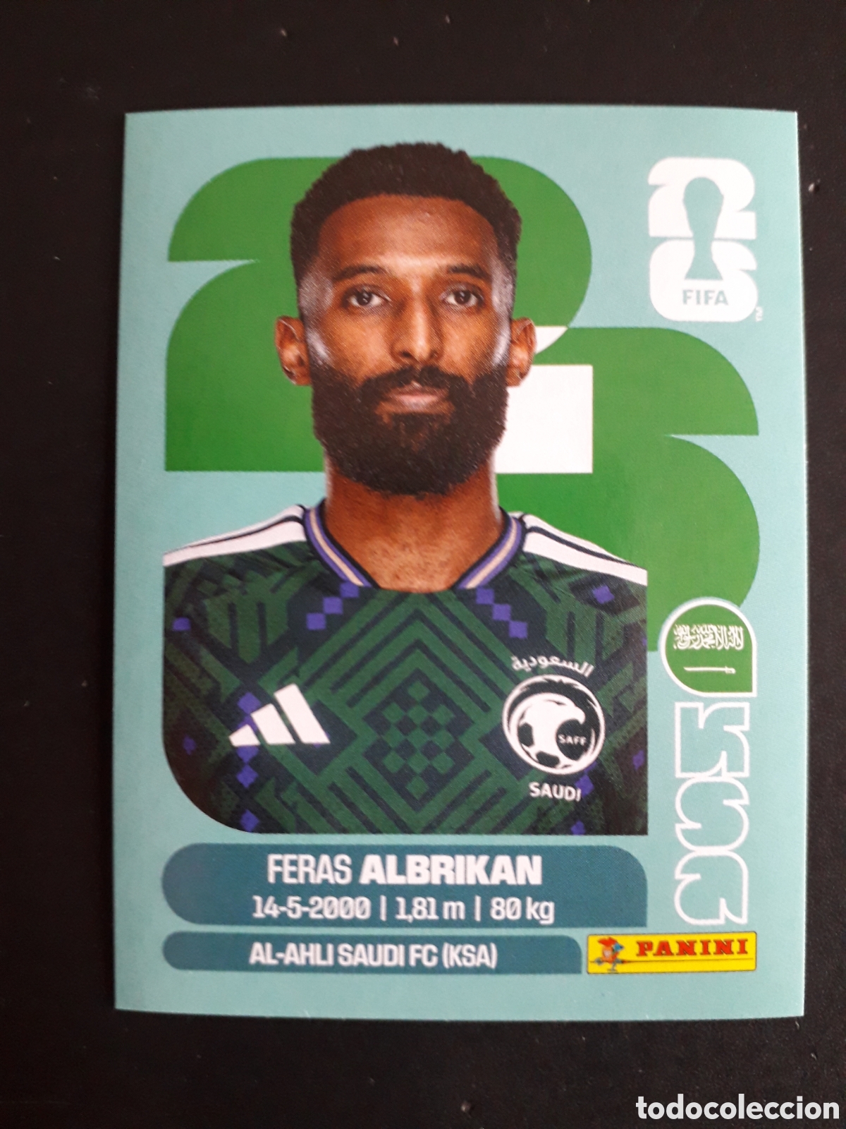 Cromos de f&uacute;tbol: ALBRIKAN ARABIA SAUD&Iacute; KSA 18 MUNDIAL F&Uacute;TBOL 2026 FIFA WORLD CUP PANINI SIN PEGAR PEDIDO M&Iacute;NIMO 3&euro;