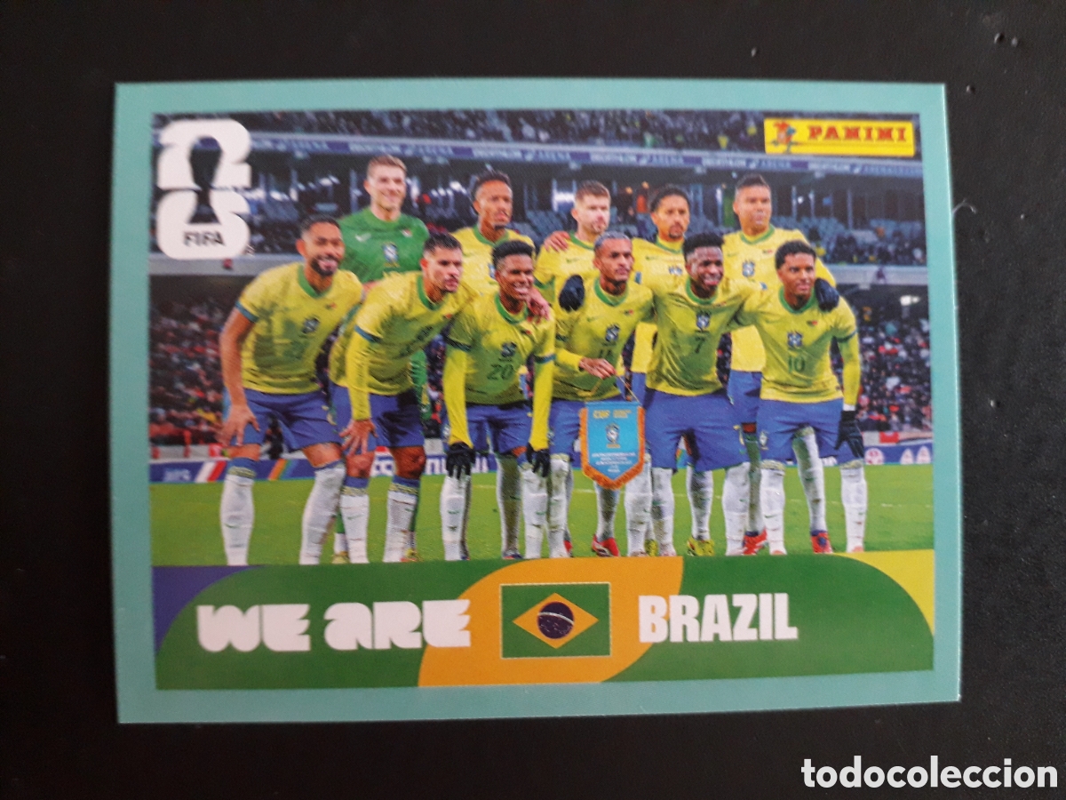 Cromos de f&uacute;tbol: EQUIPO BRASIL BRA 13 MUNDIAL F&Uacute;TBOL 2026 FIFA WORLD CUP PANINI SIN PEGAR PEDIDO M&Iacute;NIMO 3&euro;