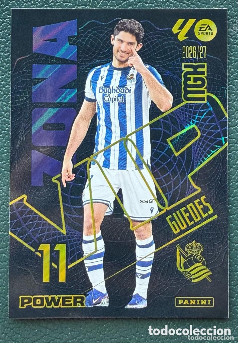 Cromos de f&uacute;tbol: 395P / 385 P GUEDES REAL SOCIEDAD ZONA VIP POWER FICHAS ALBUM MEGACRACKS 2026 2027 MGK 26 27