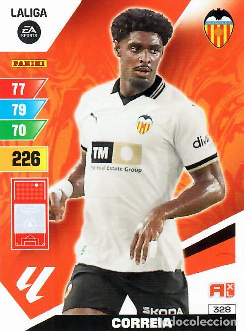 Cromos de f&uacute;tbol: CROMO PANINI ADRENALYN 2023 24 (23 24) - 328 - CORREIA (VALENCIA)