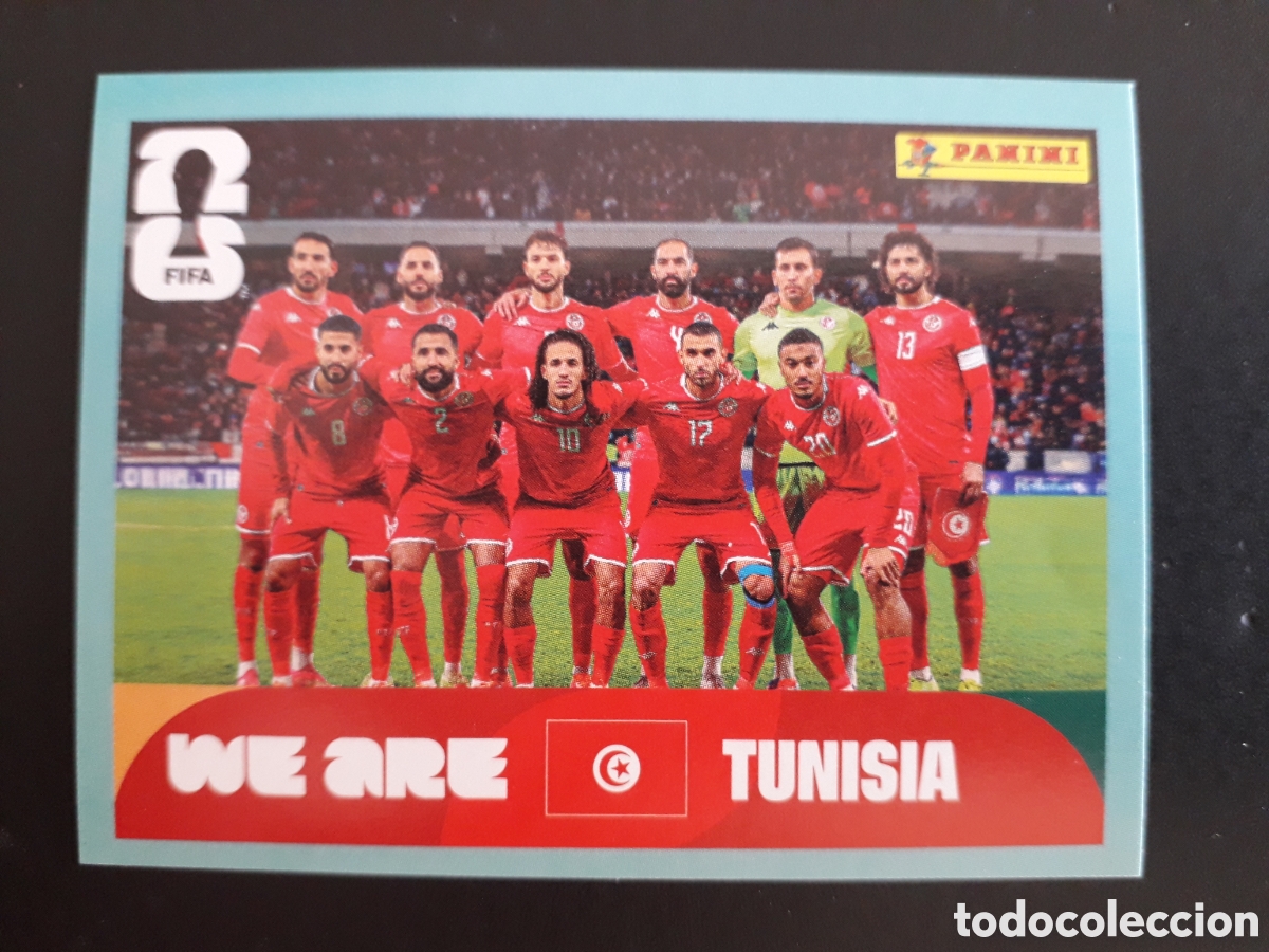 Cromos de f&uacute;tbol: EQUIPO T&Uacute;NEZ TUN 13 MUNDIAL F&Uacute;TBOL 2026 FIFA WORLD CUP PANINI SIN PEGAR PEDIDO M&Iacute;NIMO 3&euro;