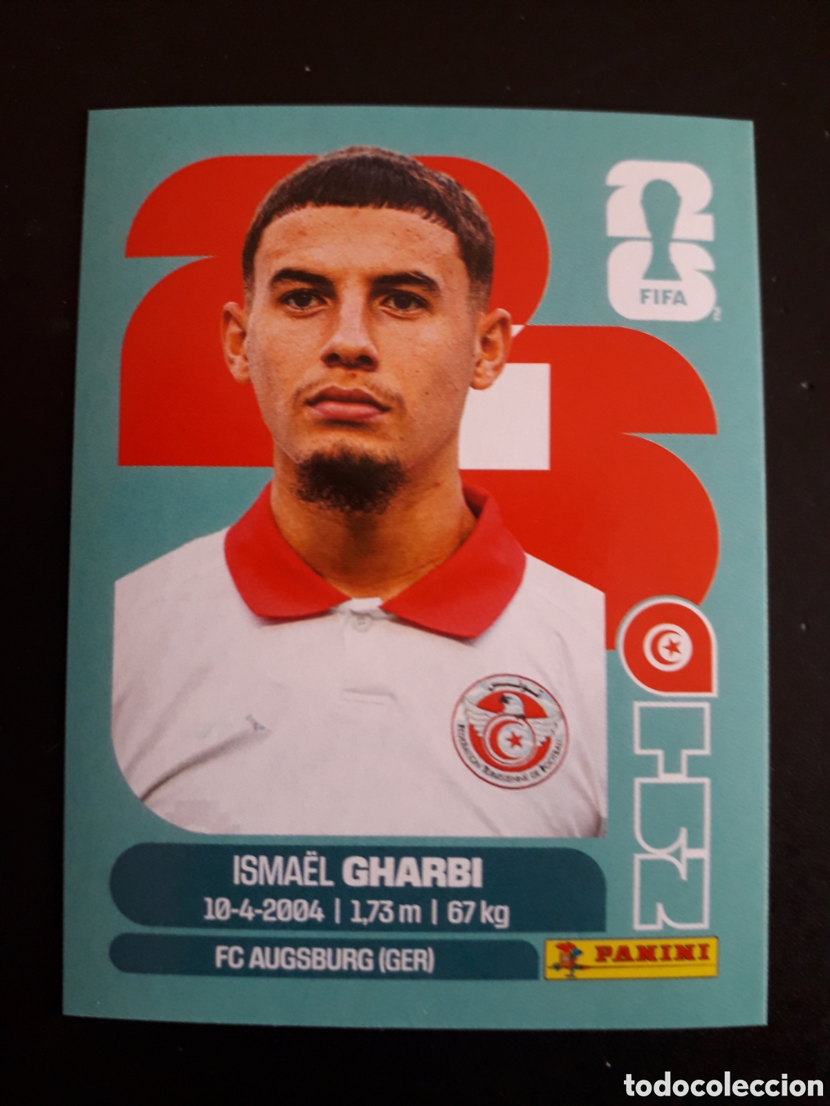 Cromos de f&uacute;tbol: GHARBI T&Uacute;NEZ TUN 18 MUNDIAL F&Uacute;TBOL 2026 FIFA WORLD CUP PANINI SIN PEGAR PEDIDO M&Iacute;NIMO 3&euro;