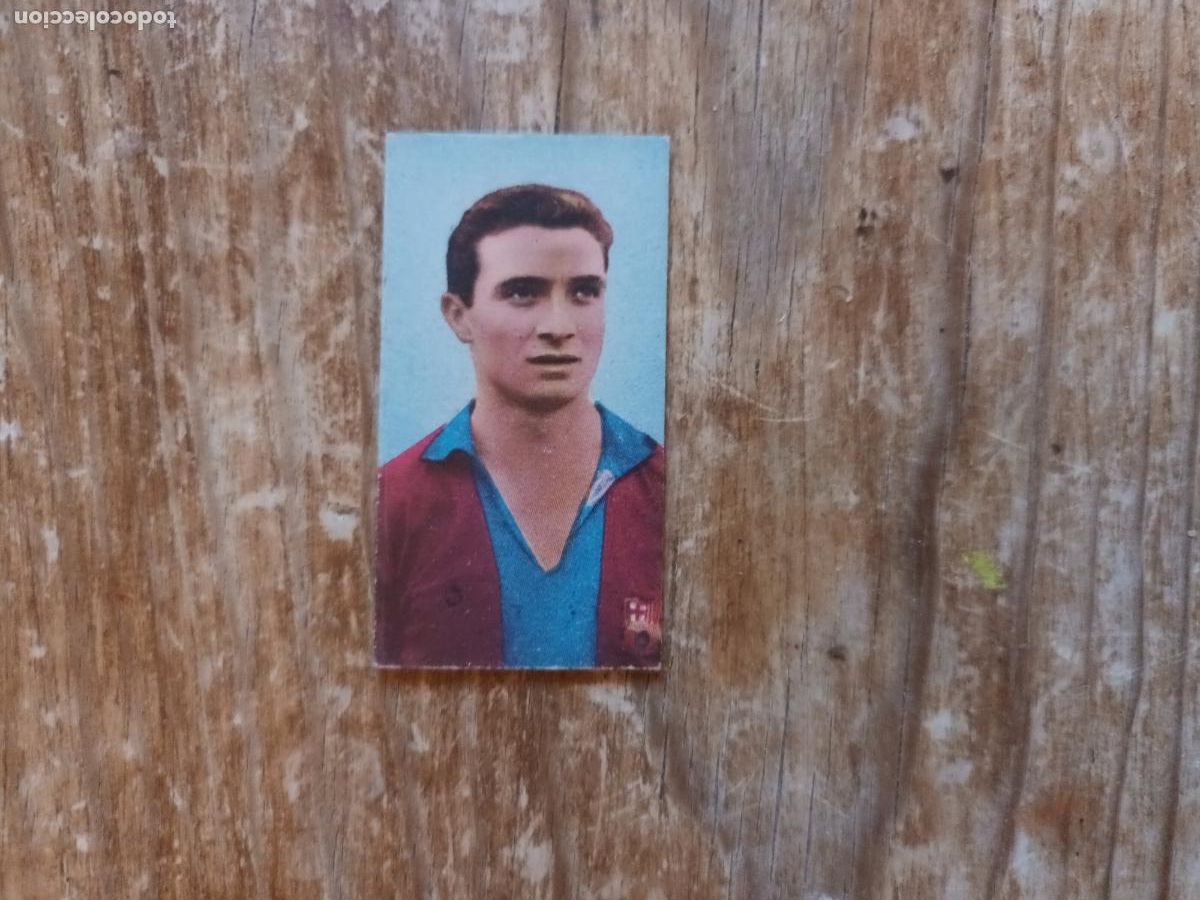 Fu&szlig;ball-Sticker: CROMO FUSTE JUGADOR FUTBOL CLUB BARCELONA. CONCESIONARIOS DAVI Y CIA. TICKET BASCULA