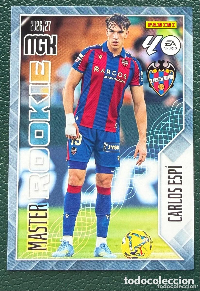Cromos de f&uacute;tbol: 408 CARLOS ESPI LEVANTE UD MASTER ROOKIE FICHAS ALBUM MEGACRACKS 2026 2027 MGK 26 27
