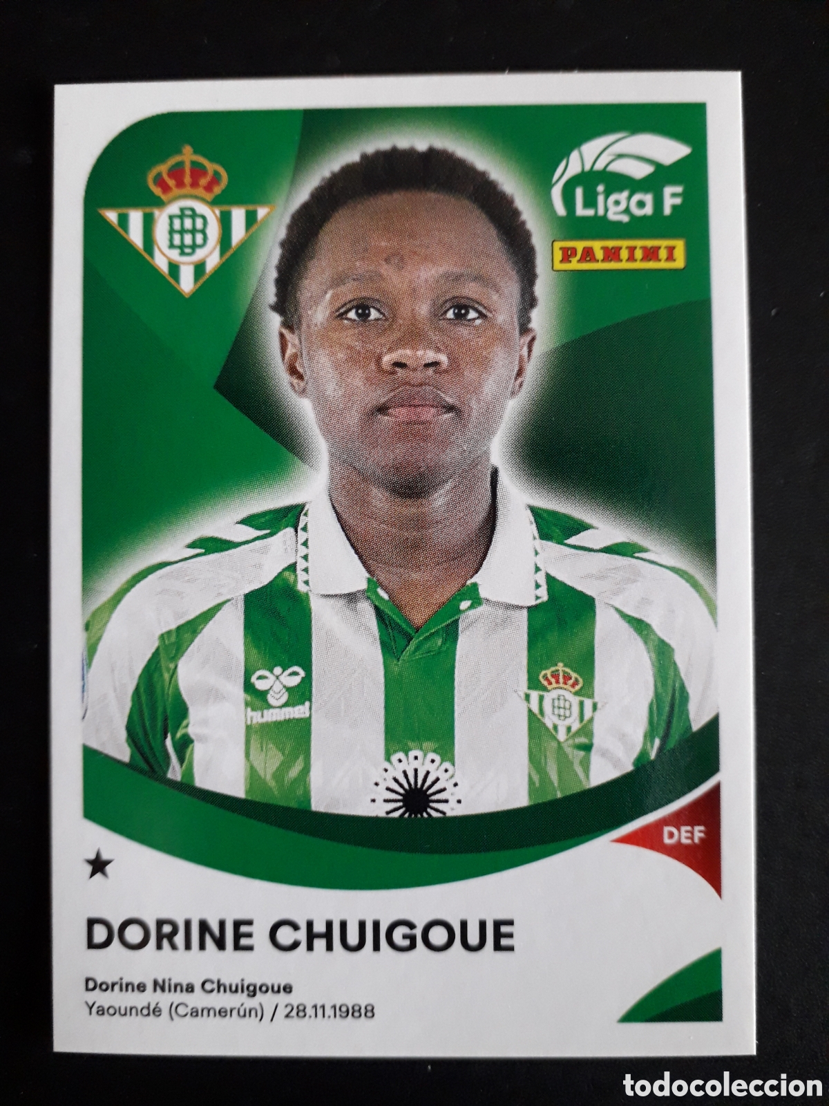 Cromos de f&uacute;tbol: DORINE CHUIGOUE BETIS N&deg; 70 LIGA F FEMENINA 2024 2025 24 25 PANINI PEDIDO M&Iacute;NIMO 3&euro;