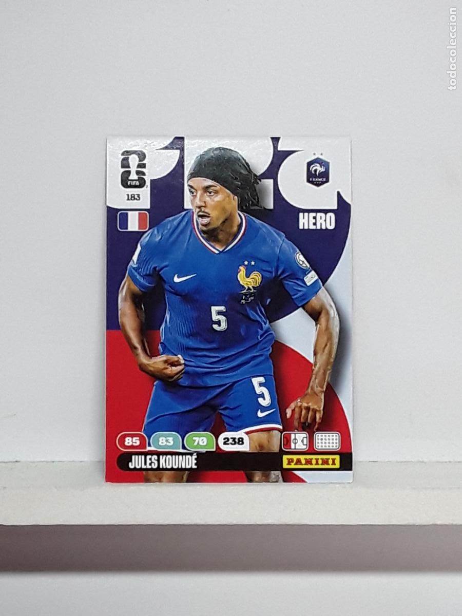 Cromos de f&uacute;tbol: ADRENALYN MUNDIAL 2026 WORLD CUP 26 ALBUM PANINI N 183 FRANCIA FRANCE JULES KOUNDE
