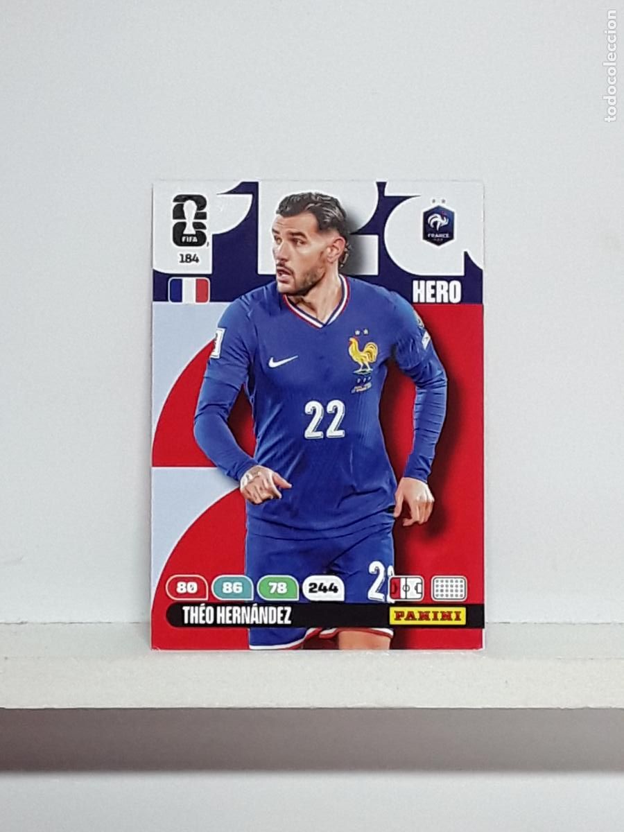 Football Stickers: ADRENALYN MUNDIAL 2026 WORLD CUP 26 ALBUM PANINI N 184 FRANCIA FRANCE THEO HERNANDEZ