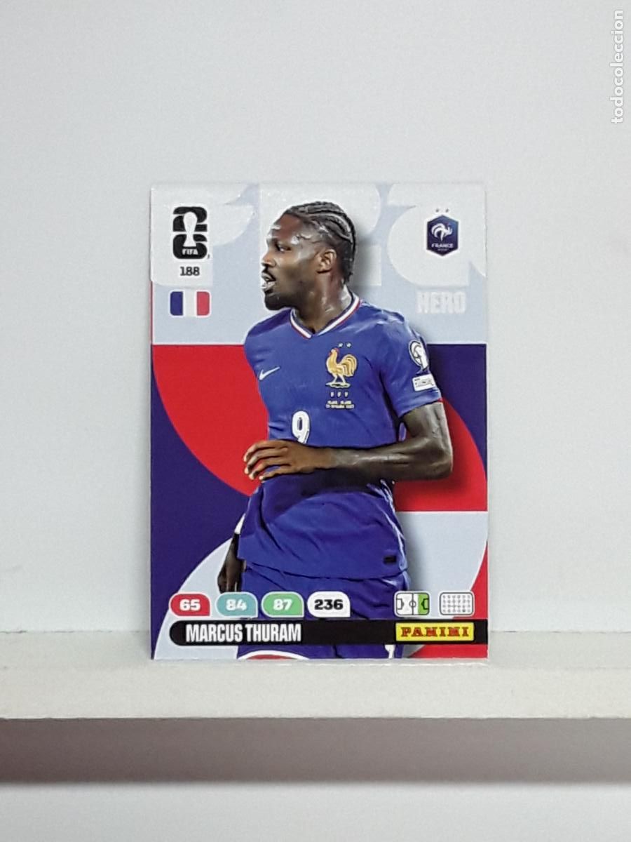 Cromos de f&uacute;tbol: ADRENALYN MUNDIAL 2026 WORLD CUP 26 ALBUM PANINI N 188 FRANCIA FRANCE MARCUS THURAM
