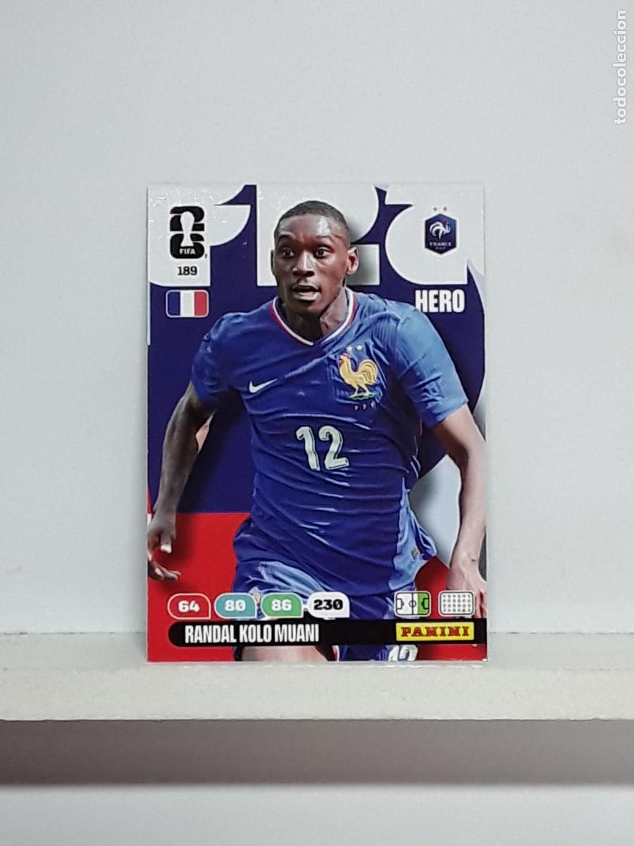 Cromos de f&uacute;tbol: ADRENALYN MUNDIAL 2026 WORLD CUP 26 ALBUM PANINI N 189 FRANCIA FRANCE RANDAL KOLO MUANI