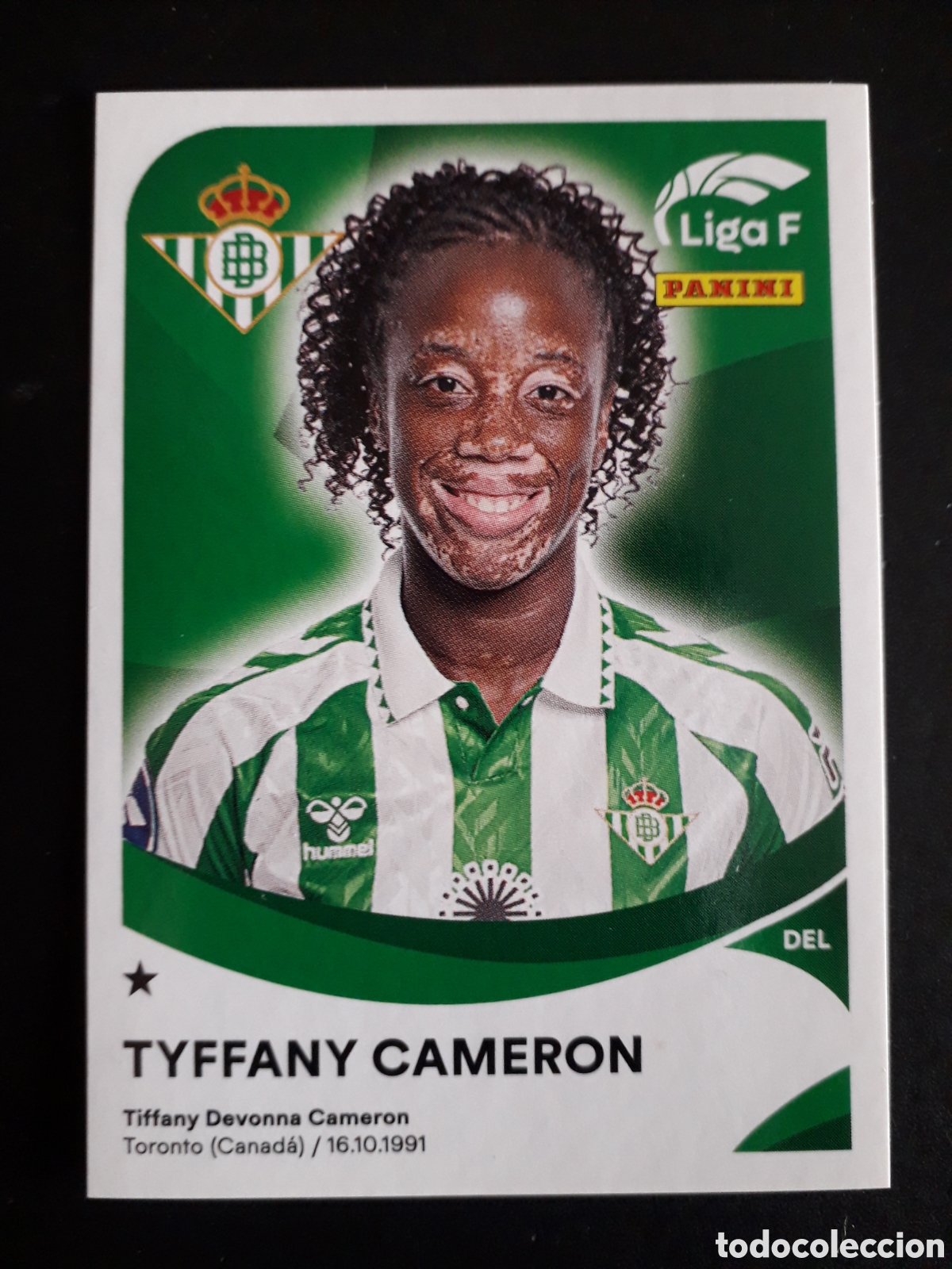 Cromos de f&uacute;tbol: TYFFANY CAMERON BETIS N&deg; 81 LIGA F FEMENINA 2024 2025 24 25 PANINI PEDIDO M&Iacute;NIMO 3&euro;