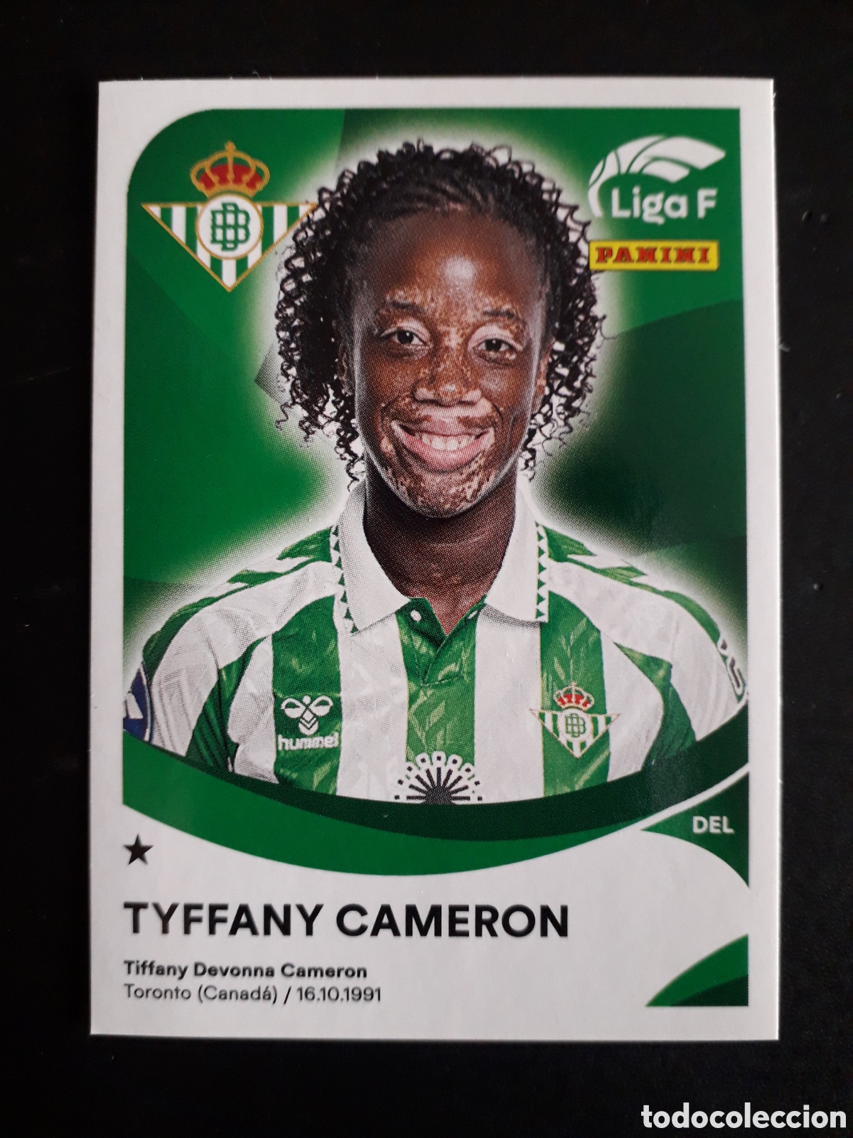 Cromos de f&uacute;tbol: TYFFANY CAMERON BETIS N&deg; 81 LIGA F FEMENINA 2024 2025 24 25 PANINI PEDIDO M&Iacute;NIMO 3&euro;