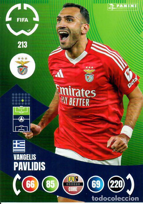 Cartes &agrave; collectionner de Football: PANINI ADRENALYN - FIFA CLUB WORLD CUP 25 (2025) - N&ordm; 213 - PAVLIDIS - BENFICA