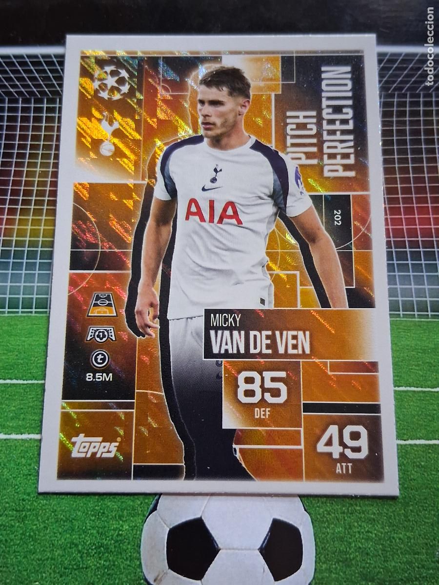 Cartes &agrave; collectionner de Football: 202 VAN DE VEN TOTTENHAM PITCH PERFECTION TOPPS ATTAX EXTRA CHAMPIONS 2025 2026 25 26