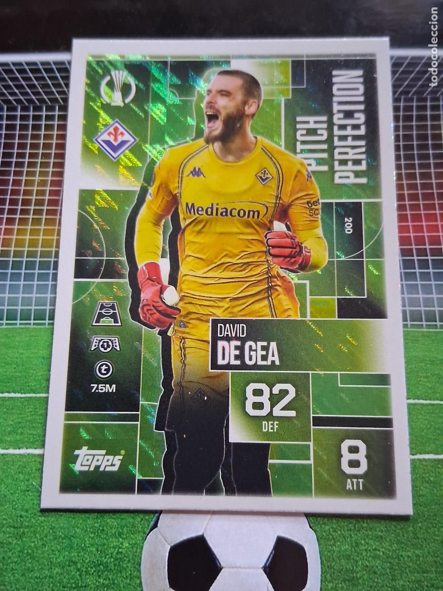 Cartes &agrave; collectionner de Football: 200 DAVID DE GEA FIORENTINA PITCH PERFECTION TOPPS MATCH ATTAX EXTRA CHAMPIONS 2025 2026 25 26