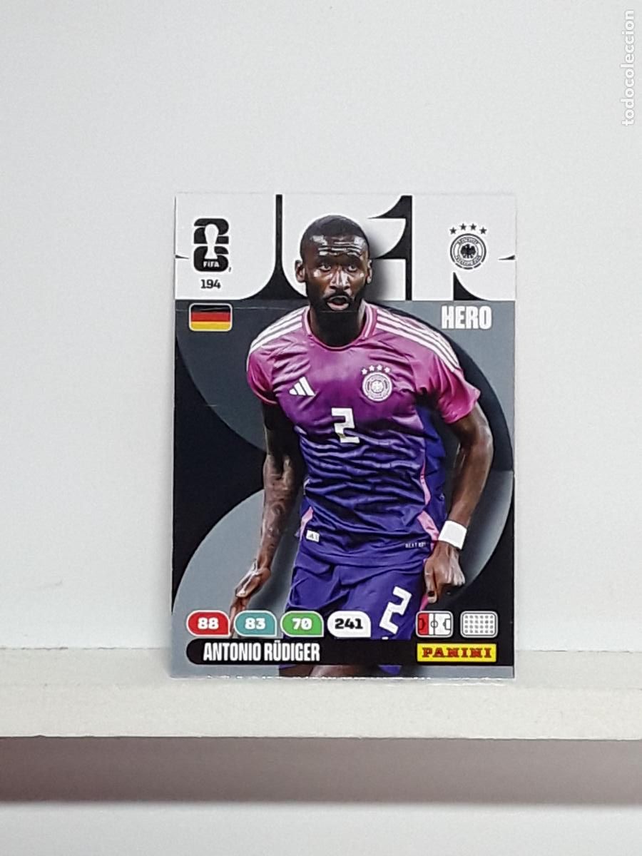 Cromos de f&uacute;tbol: ADRENALYN MUNDIAL 2026 WORLD CUP 26 ALBUM PANINI N 194 ALEMANIA GERMANY ANTONIO RUDIGER