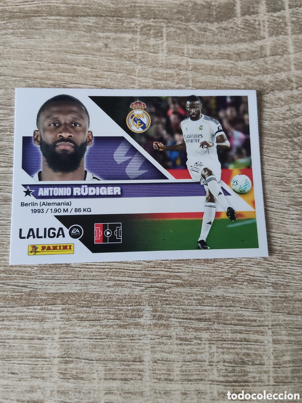Cromos de f&uacute;tbol: Rudiger Real Madrid liga 2026 2027 26 27 ediciones este