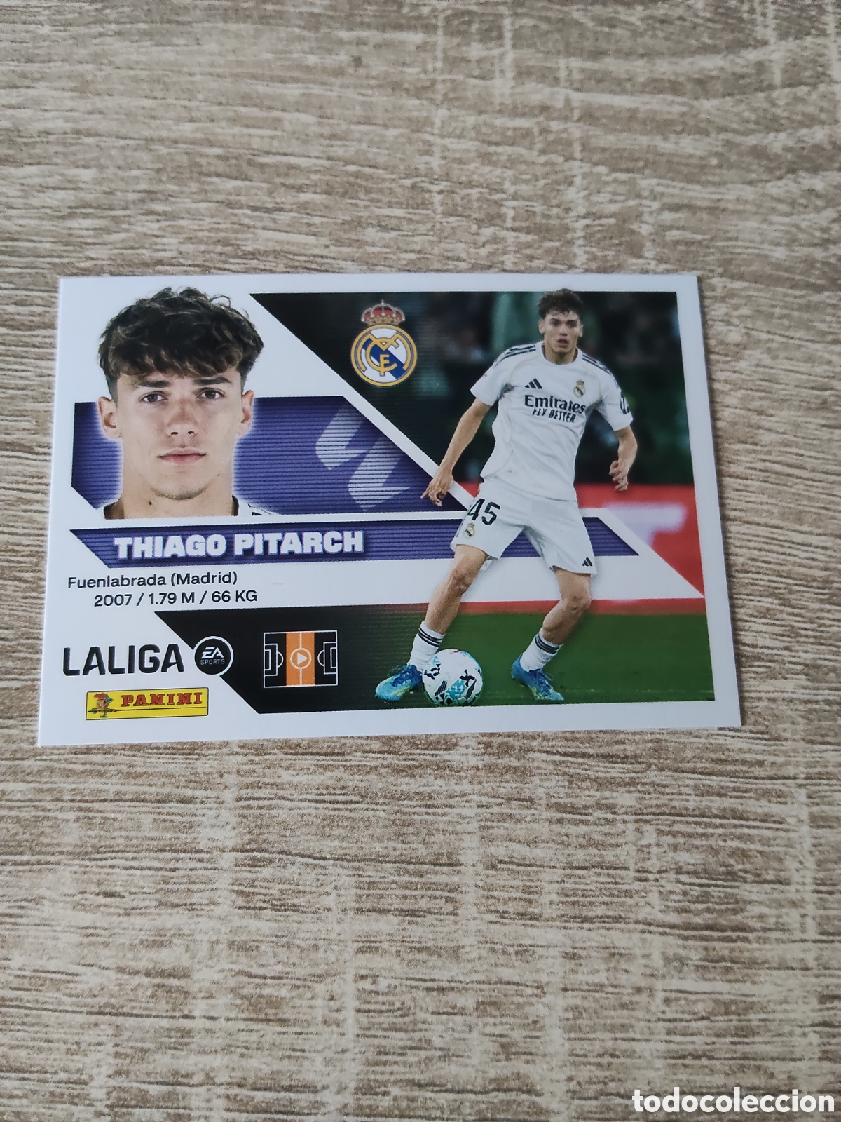 Cromos de f&uacute;tbol: Thiago Pitarch Real Madrid liga 2026 2027 26 27 ediciones este