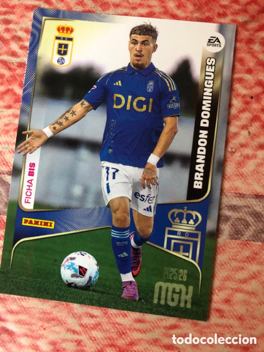 Cromos de f&uacute;tbol: Brandon domingues n&uacute;mero 287 Bis del Oviedo megacracks 25-26 2025-2026