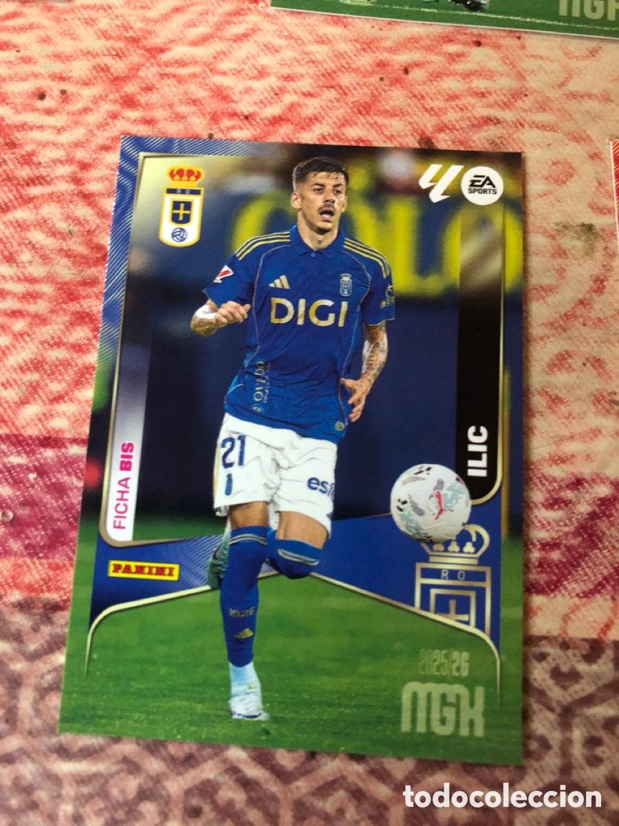 Cromos de f&uacute;tbol: 283 BIS Luka Ilic, Real Oviedo, Nueva Ficha BIS, Panini Megacracks 2025 2026 25 26