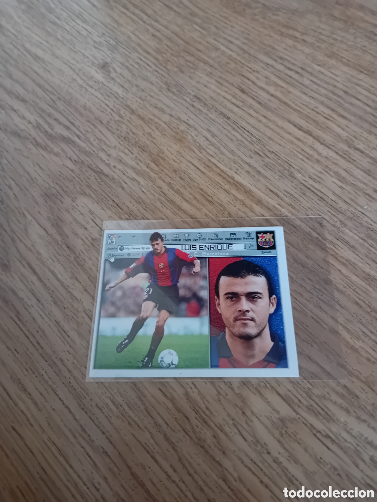 Cromos de f&uacute;tbol: Luis Enrique Barcelona 01 02 2001 2002 Este Panini Nunca Pegado