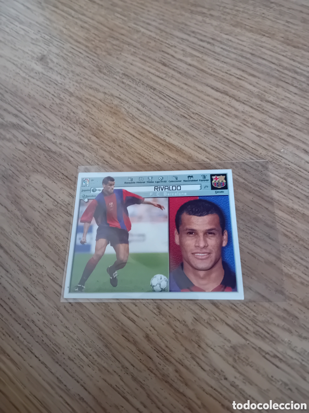 Cromos de f&uacute;tbol: Rivaldo Barcelona 01 02 2001 2002 Este Panini Nunca Pegado