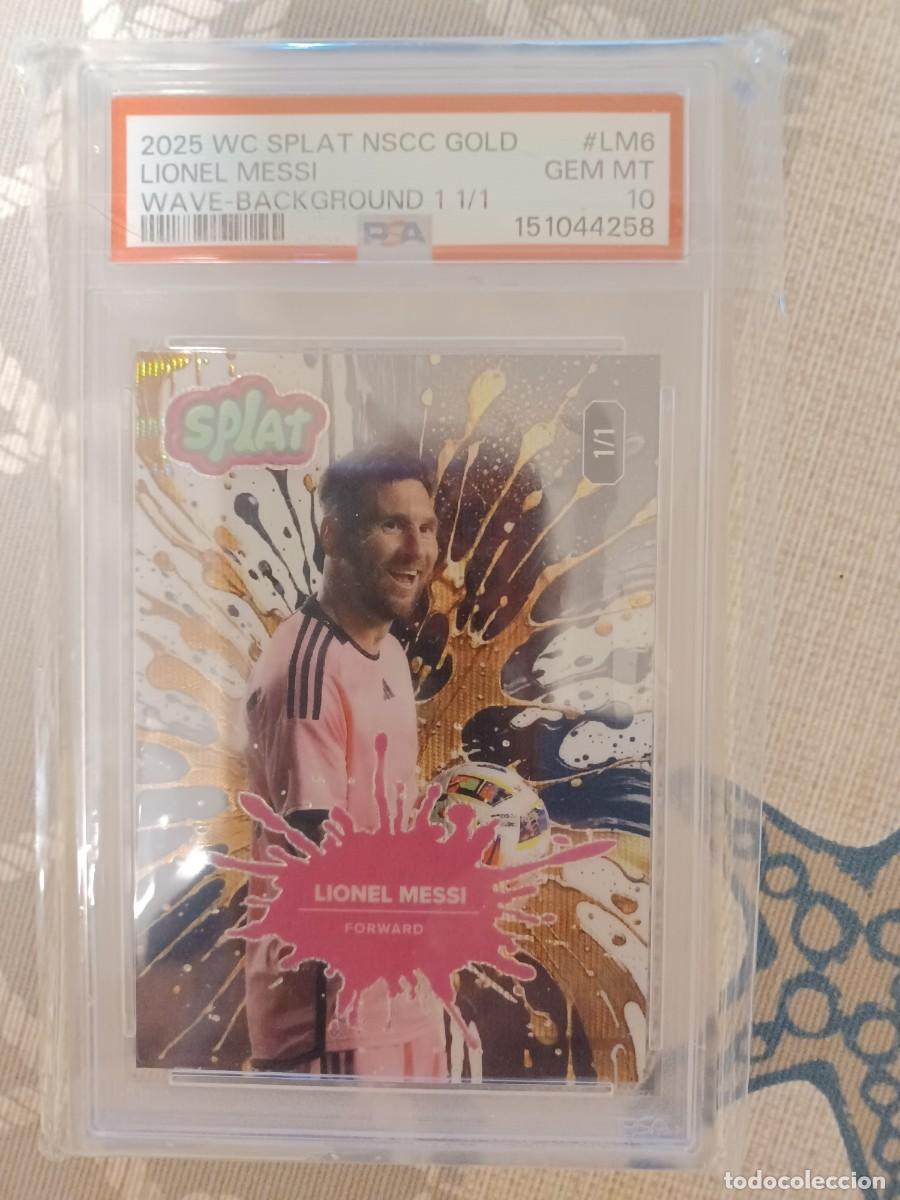Cromos de f&uacute;tbol: Carta 1 of 1 2025 WC SPLAT LIONEL MESSI