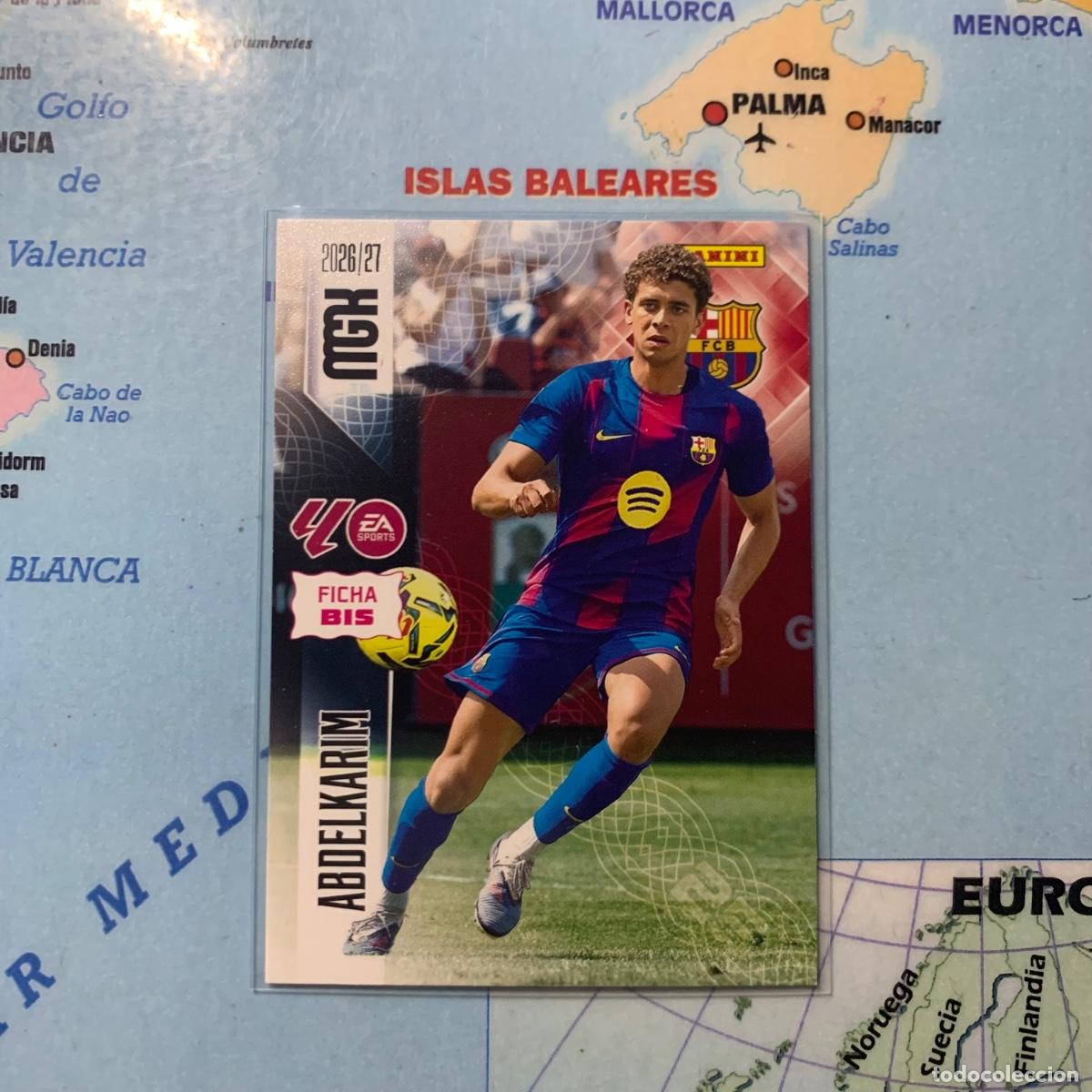 Cromos de f&uacute;tbol: Hamza Abdelkarim n&uacute;mero 90 Bis del Barcelona megacracks 26-27 2026-2027
