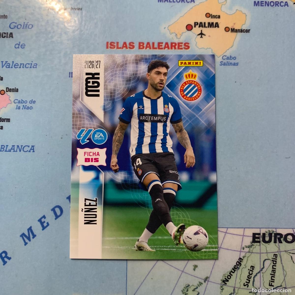 Cromos de f&uacute;tbol: Nu&ntilde;ez n&uacute;mero 167 bis del Espa&ntilde;ol megacracks 26-27 2026-2027