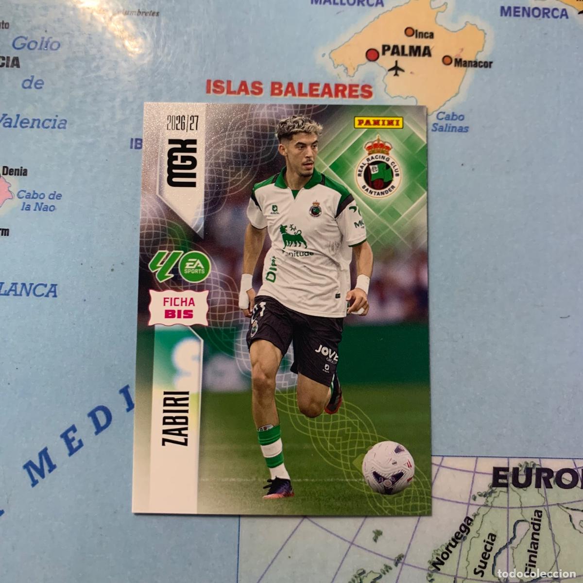 Cromos de f&uacute;tbol: Zabiri n&uacute;mero 284 bis del Racing de Santander megacracks 26-27 2026-2027