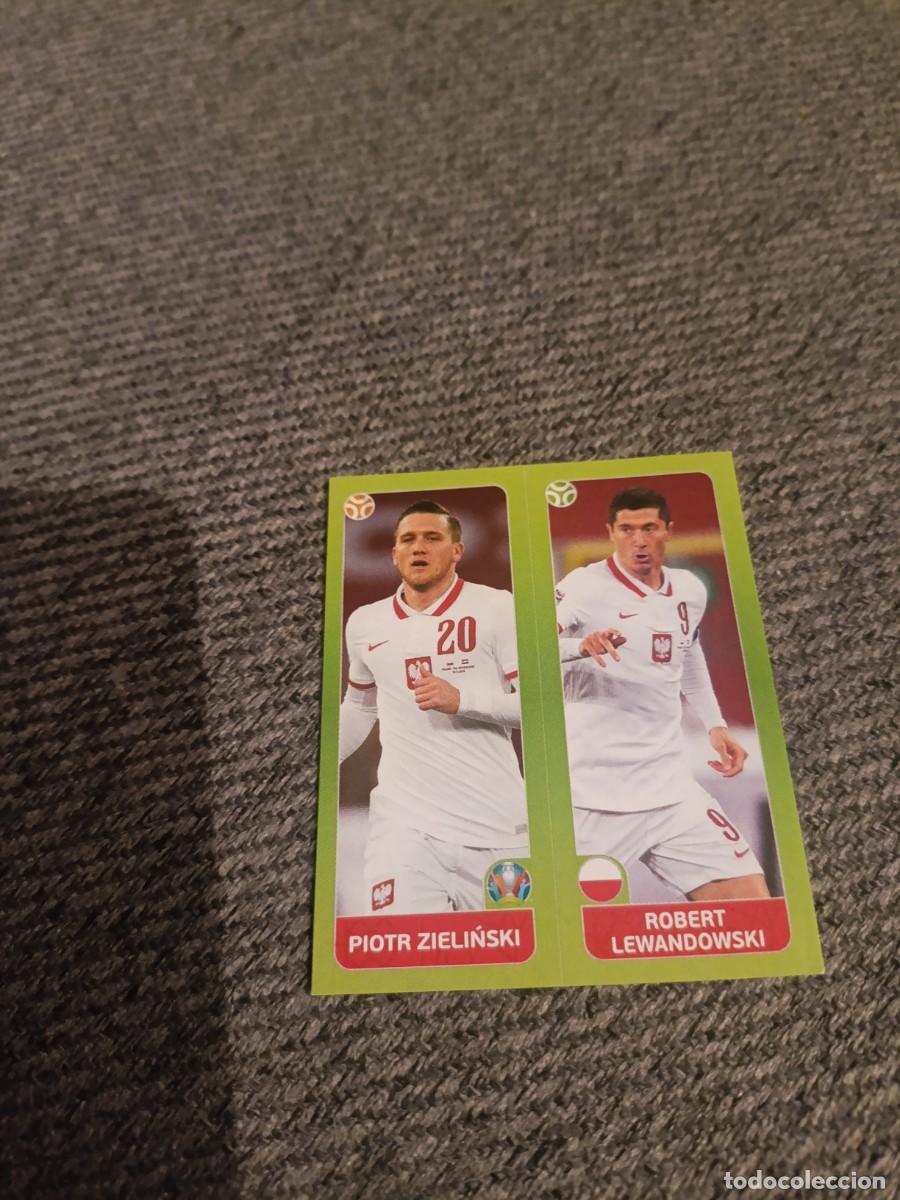 Cromos de f&uacute;tbol: Euro 2020 Zielinski/Lewandoski Polonia