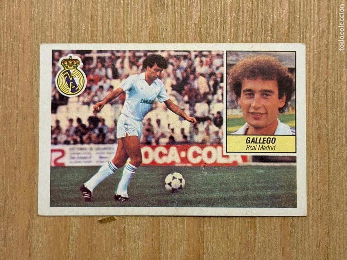 Cromos de f&uacute;tbol: 37. CROMO DESPEGADO GALLEGO REAL MADRID ESTE 1984-85 84-85 FUTBOL LIGA 84 85