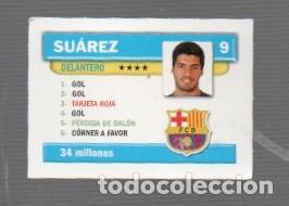 Cromos de f&uacute;tbol: CROMO DE LA LIGA EL JUEGO JUGADORES DE LA LIGA SANTANDER ES DE SU&Aacute;REZ DEL BARCELONA