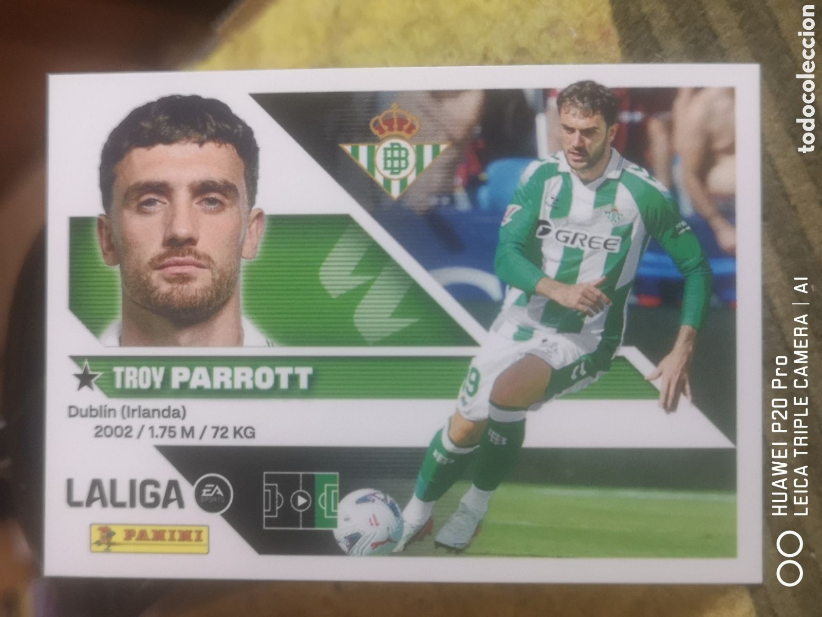 Cromos de f&uacute;tbol: LIGA ESTE 2026 2027 2026 27 ULTIMOS FICHAJES 38 PARROTT REAL BETIS