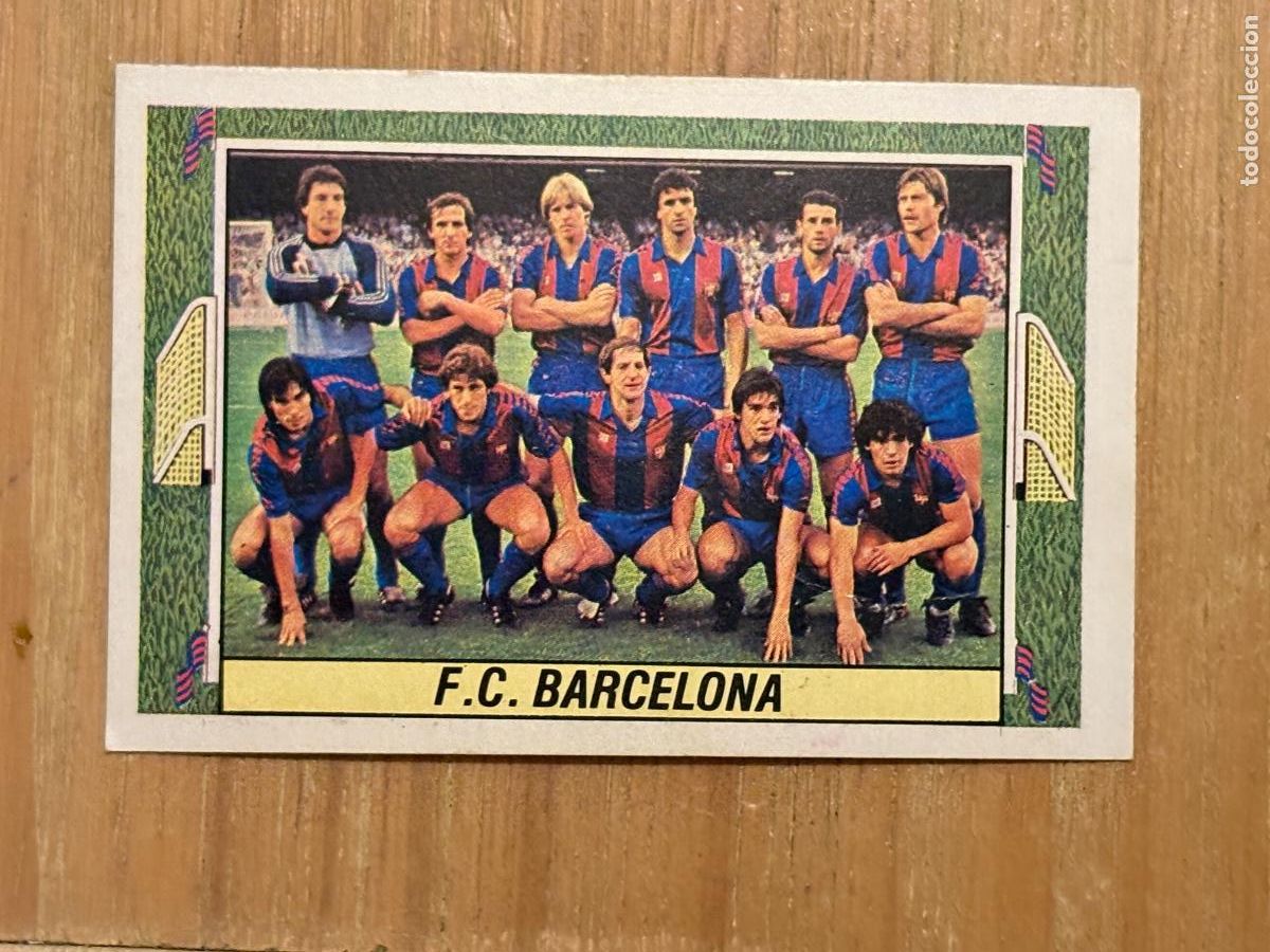 Cromos de f&uacute;tbol: 37. CROMO DESPEGADO EQUIPO CON MARADONA BARCELONA ESTE 1984-85 84-85 FUTBOL LIGA 84 85