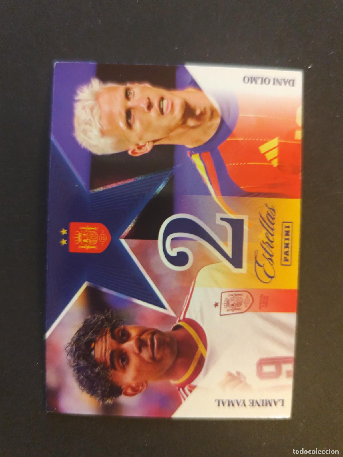Figurine di Calcio: 49 LAMINE YAMAL &ndash; DANI OLMO DOS ESTRELLAS PASI&Oacute;N ESPA&Ntilde;A 2026 PANINI CLUB