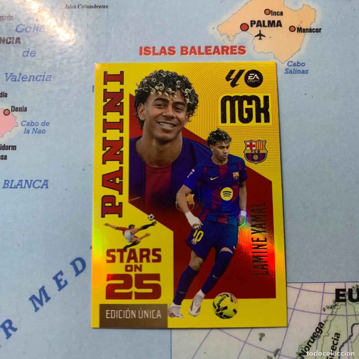 Cromos de f&uacute;tbol: Lamine Yamal n&uacute;mero 449 serie on Stars On 25 Del Barcelona megacracks 26-27 2026-2027