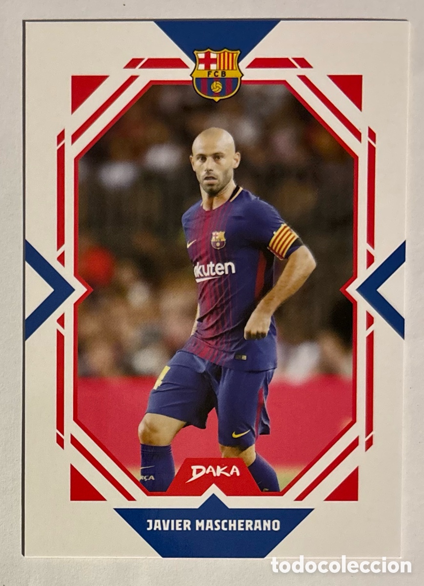 Cromos de f&uacute;tbol: JAVIER MASCHERANO. CARTA DAKA TOP AUDIENCE FC BARCELONA 2025/26. #FCB-26-A.