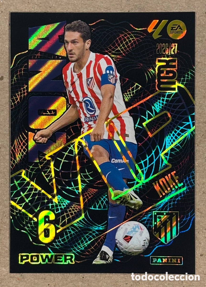 Cromos de f&uacute;tbol: KOKE (ATL&Eacute;TICO MADRID). CARTA POWER ZONA VIO PANINI MEGACRACKS MGK 2026/27. #400P..