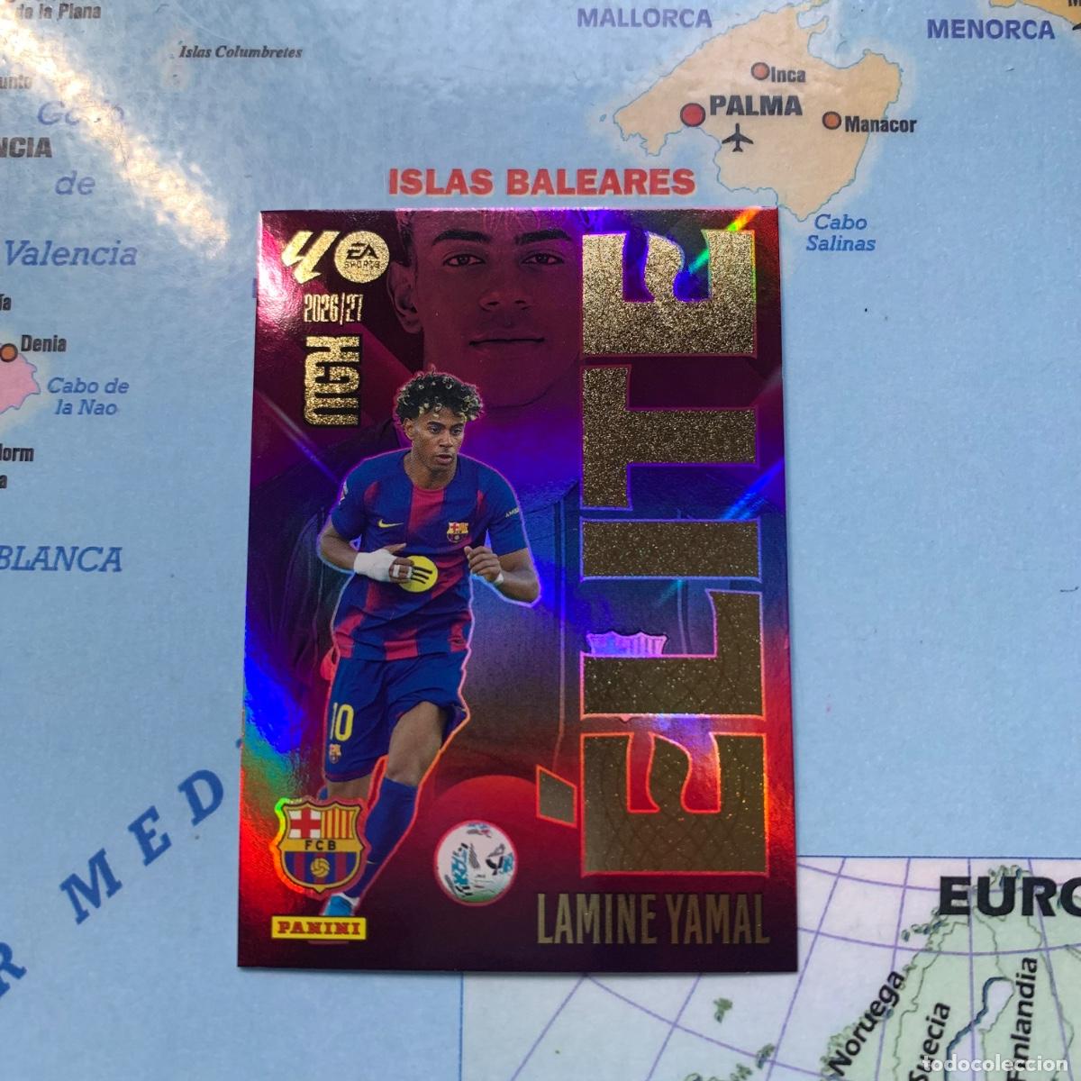 Cromos de f&uacute;tbol: Lamine Yamal elite n&uacute;mero 9 Del Barcelona megacracks 26-27 2026-2027